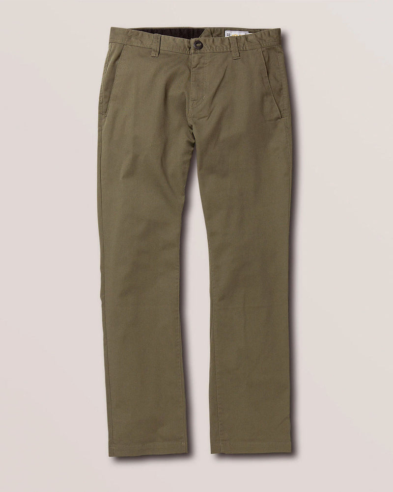 Calça Volcom Especial Sarja Frickin Modern Stretch Verde