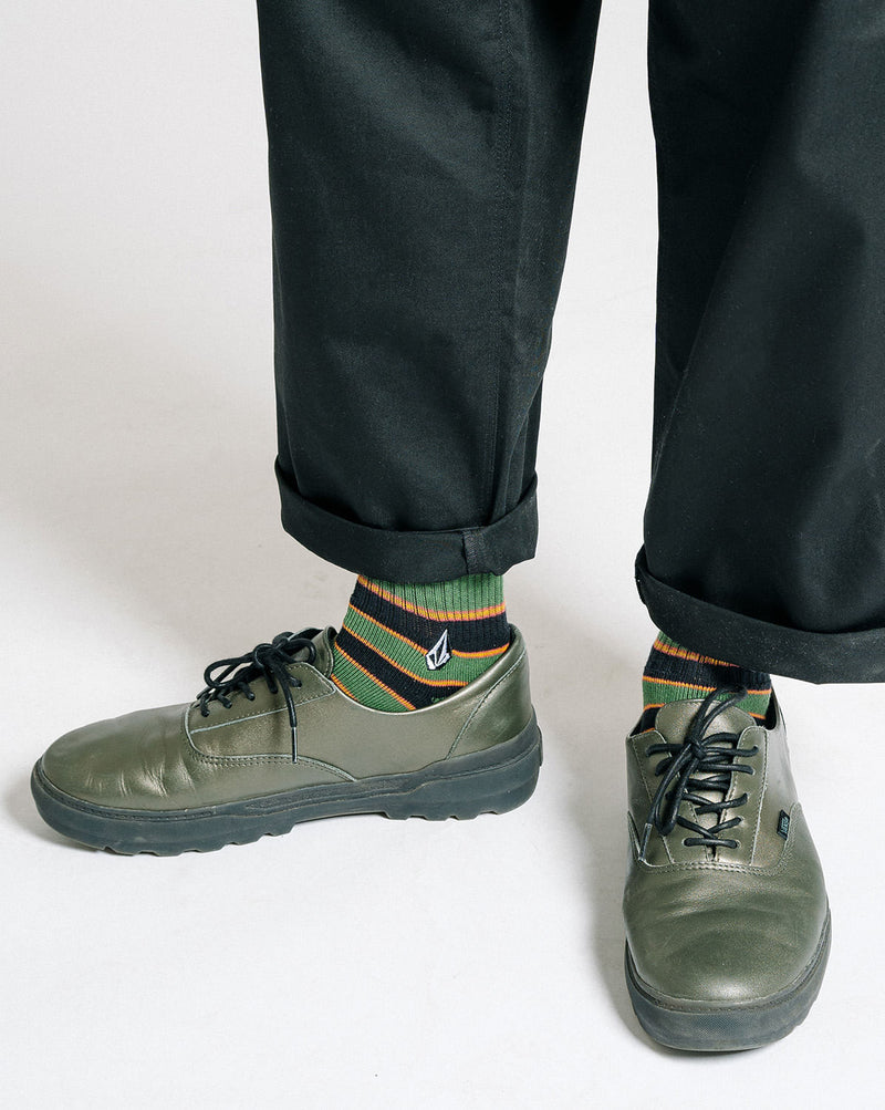 Meia Volcom Stoney Stripes Preta