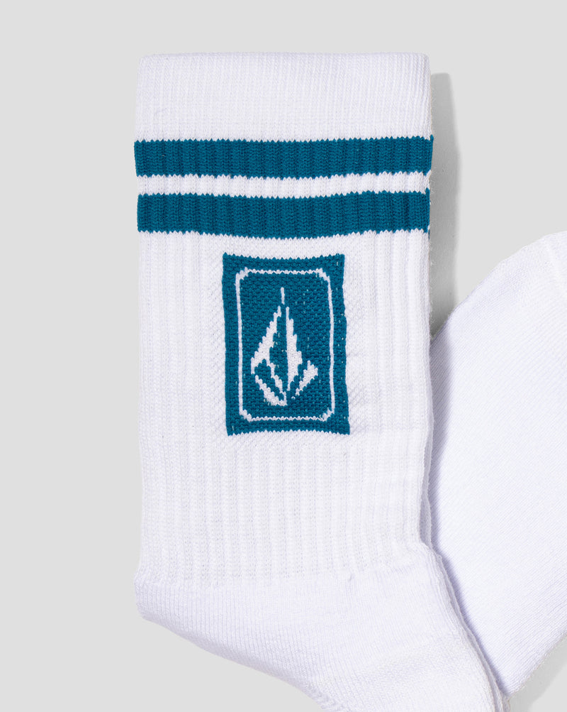 Meia Volcom Ramp Stone Branca