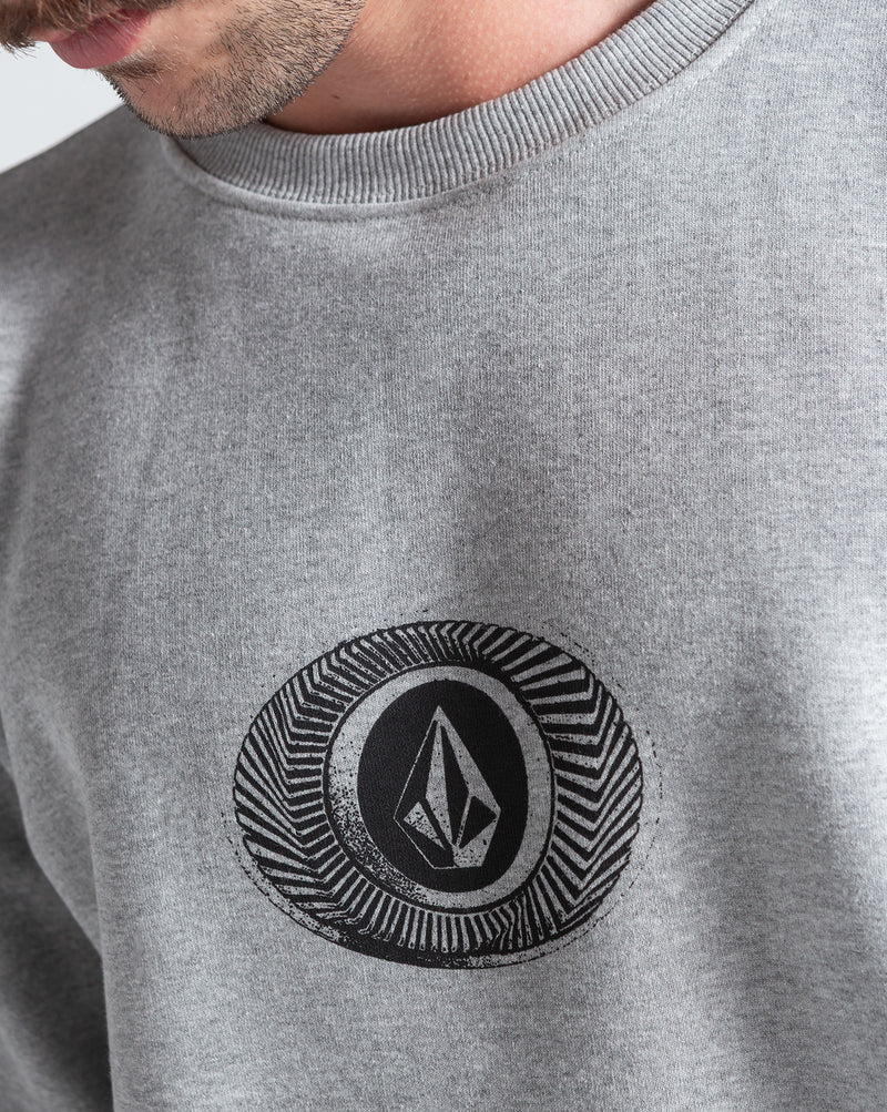 Moletom Careca Volcom Exacto Cinza Mescla