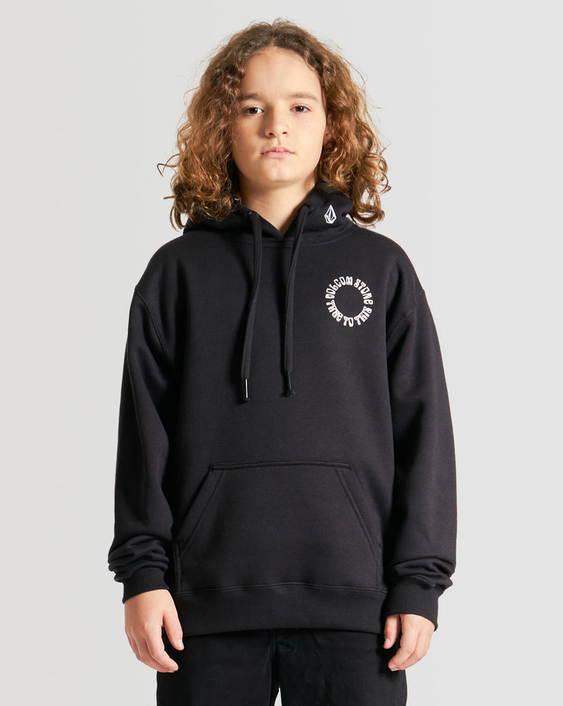 Moletom Volcom Canguru Catch Juvenil Preto