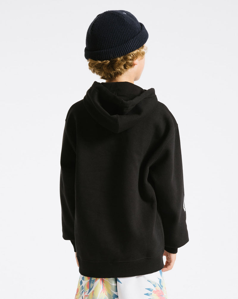 Moletom Volcom Canguru Iconic Juvenil Preto