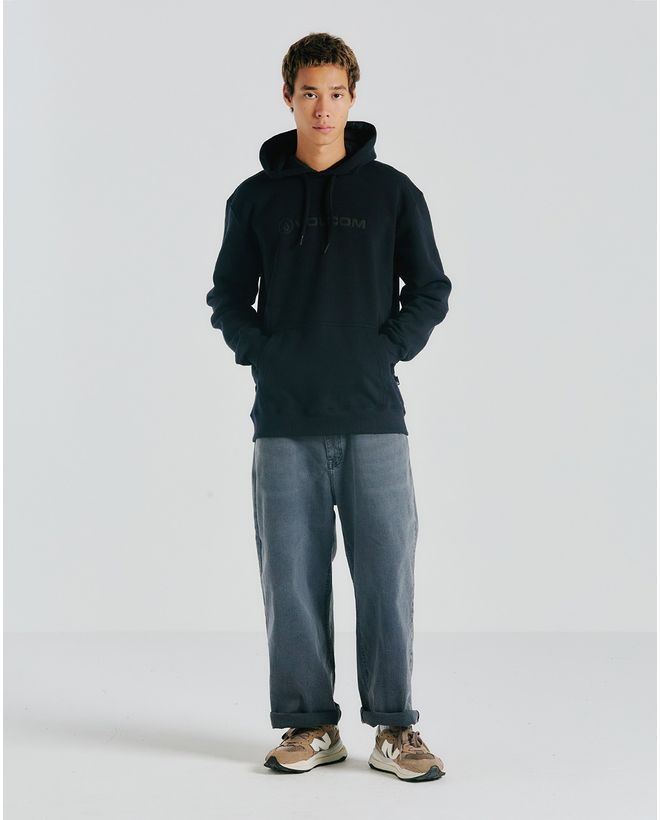 Moletom Volcom Canguru New Style Preto