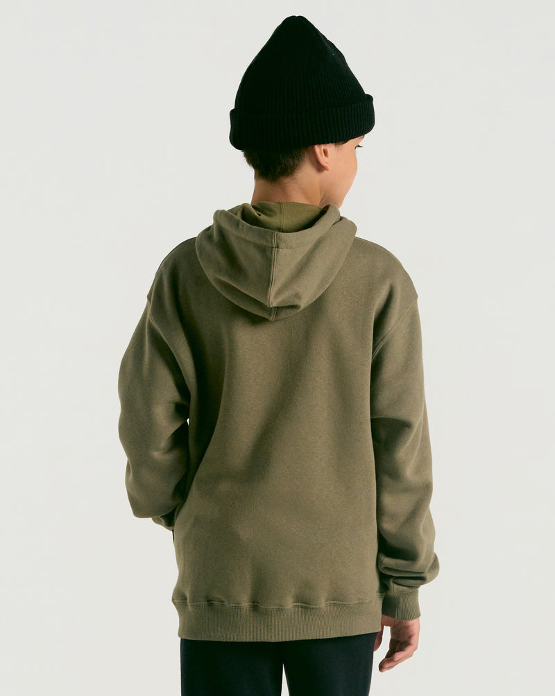 Moletom Volcom Canguru Iconic Juvenil Verde Militar