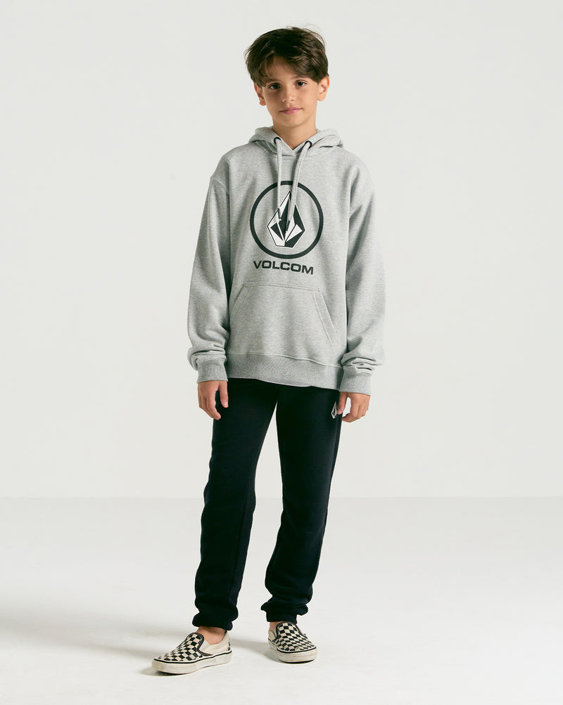 Moletom Volcom Canguru Crisp Stone Juvenil Cinza