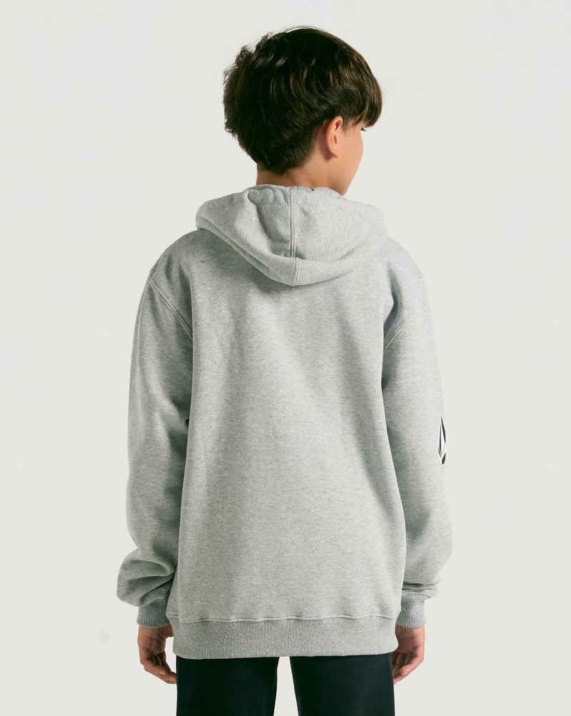 Moletom Volcom Canguru Iconic Juvenil Cinza