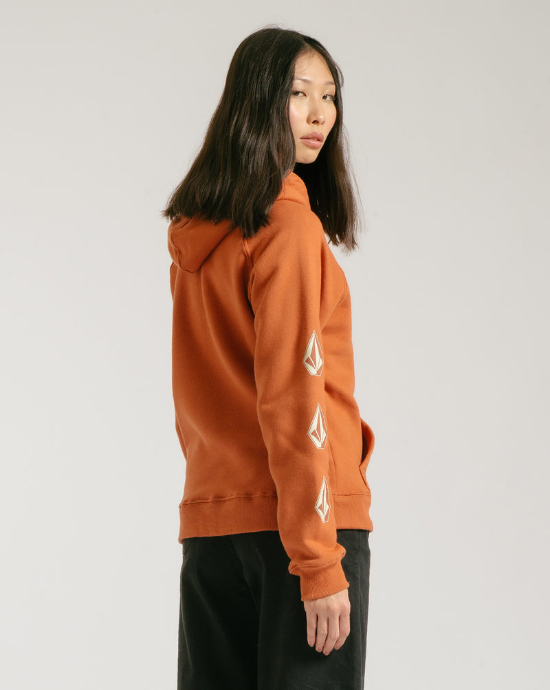 Moletom Volcom Canguru Iconic Stone Ferrugem