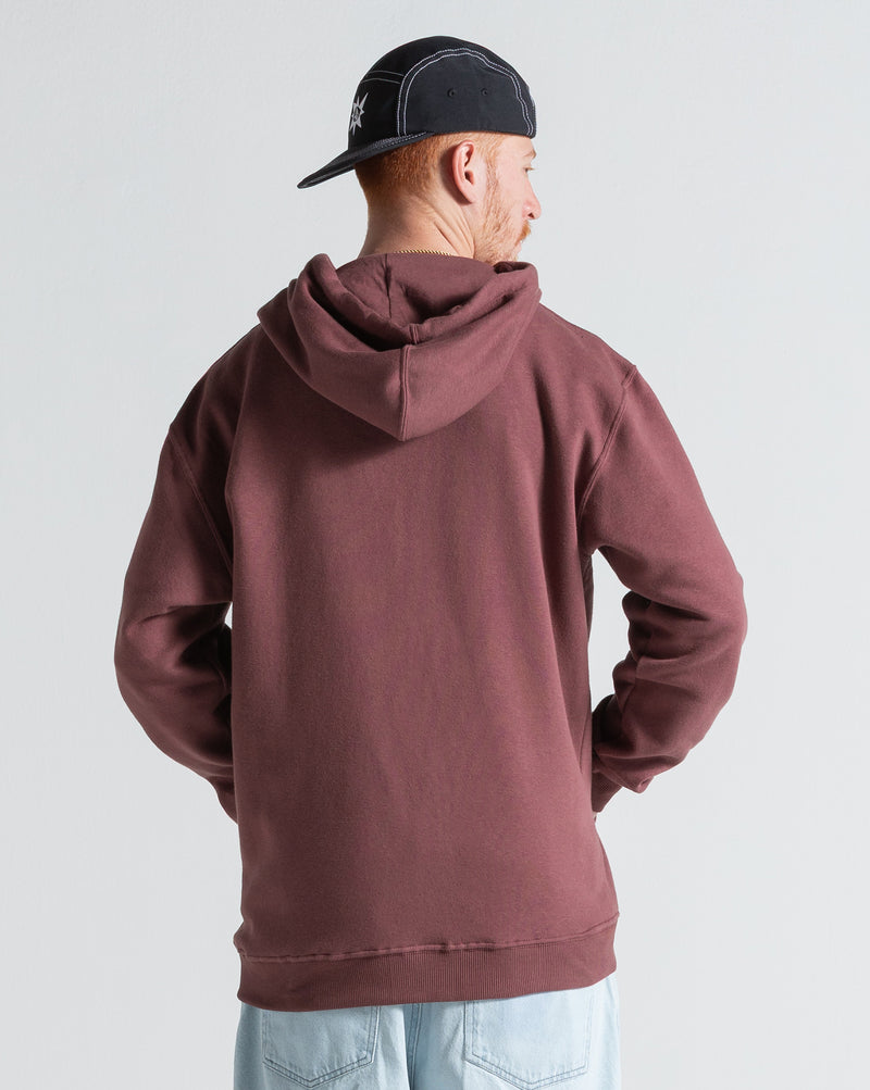 Moletom Canguru Aberto Volcom Single Stone Bordô