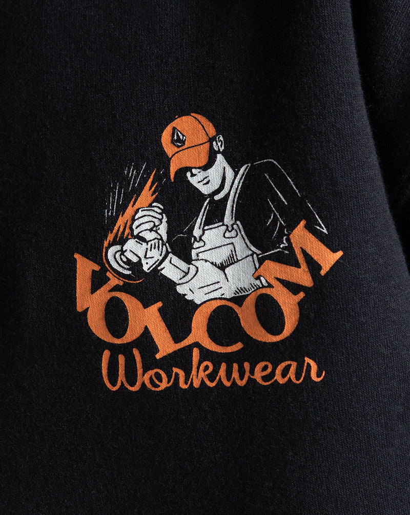Moletom Canguru Aberto Volcom Grindit Preto
