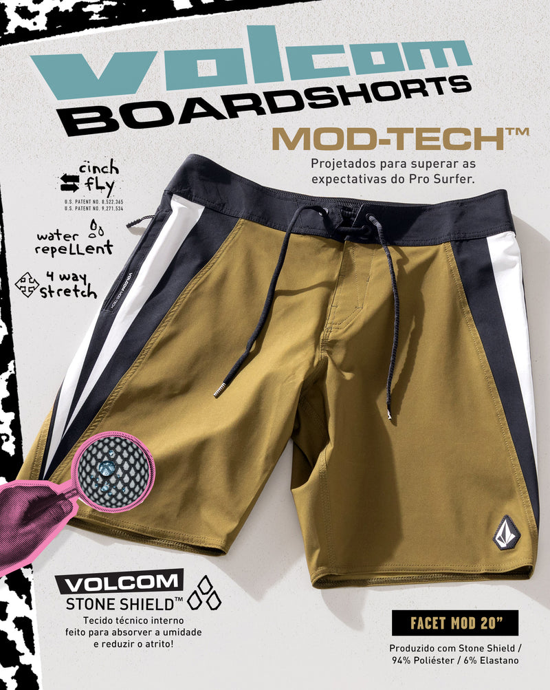 Boardshort Volcom Facet Mod 20 Sonic Green