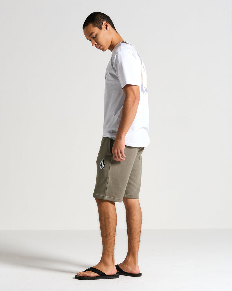 Bermuda Moletom Volcom Iconic Stone Verde Militar