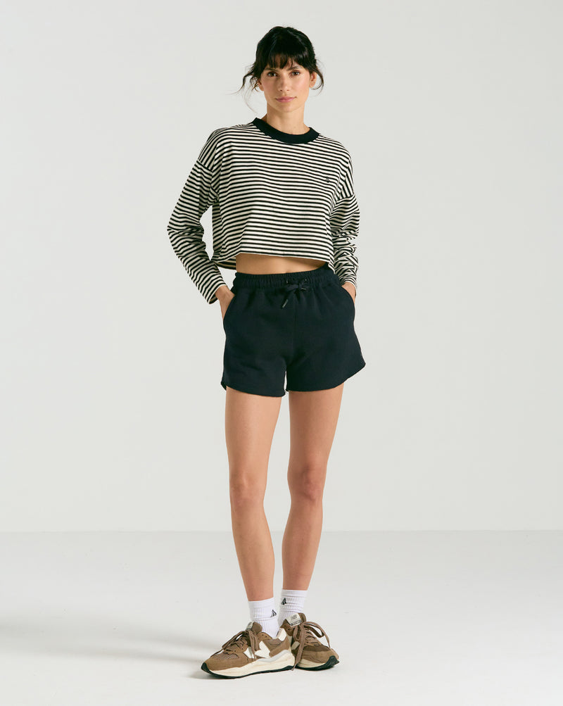 Shorts Moletom Volcom Lil Fleece Preto