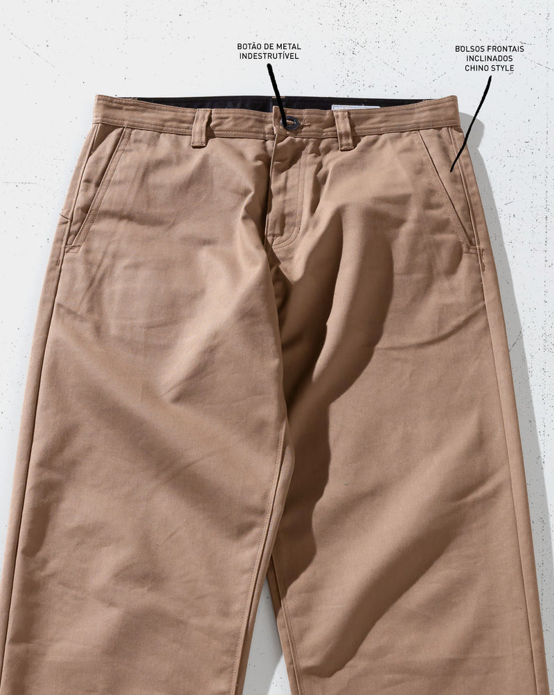 Calça Volcom Frickin Skate Chino Teak
