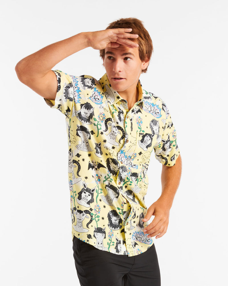 Camisa Volcom Ozzie Amarela