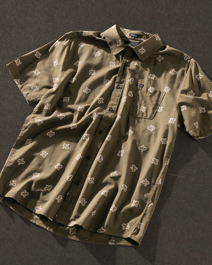 Camisa Volcom Scaler Stone Short Sleeve Shirt Expedition Green