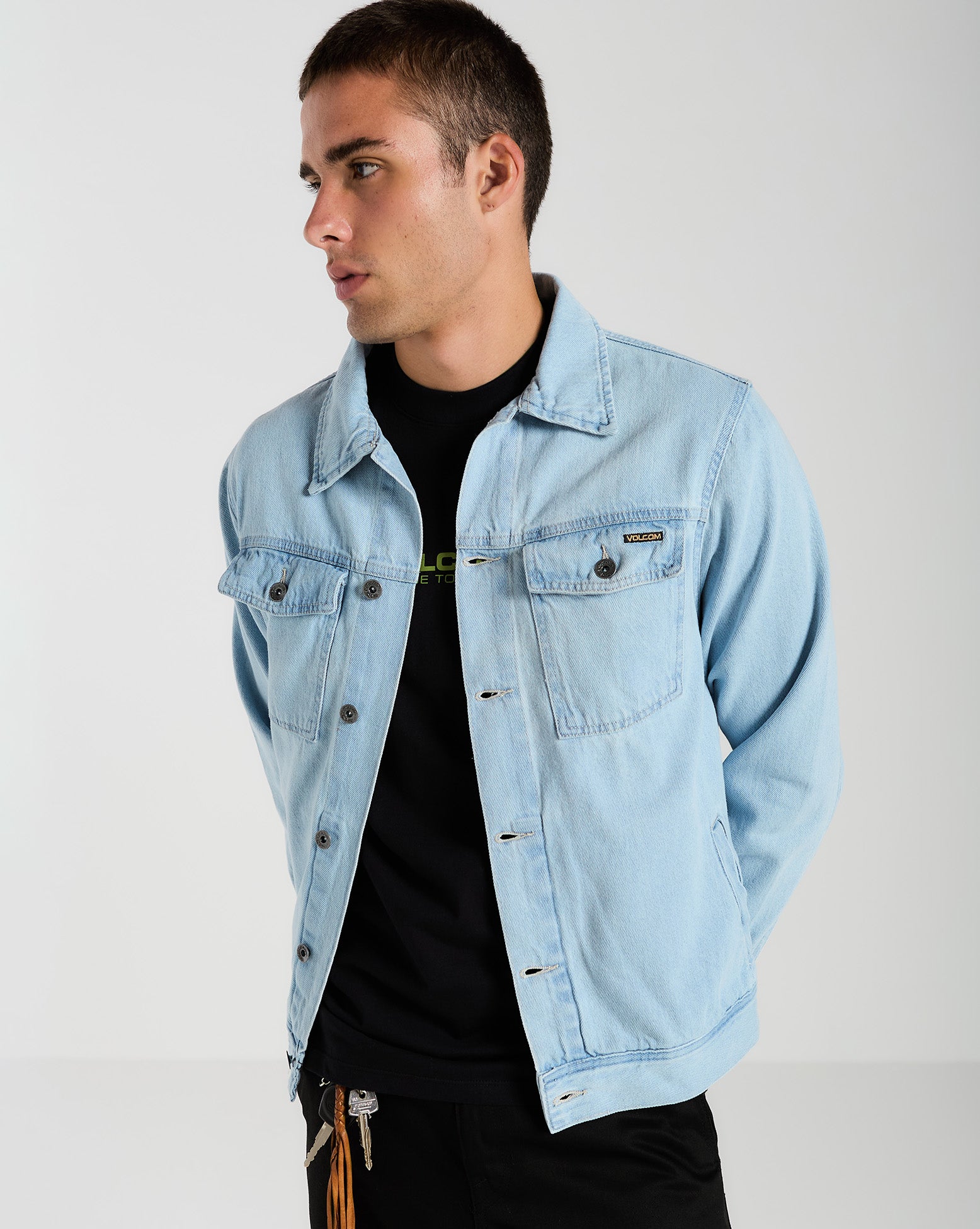 Jaqueta Jeans Volcom Light Blue Stone Volcom Brasil Loja Oficial