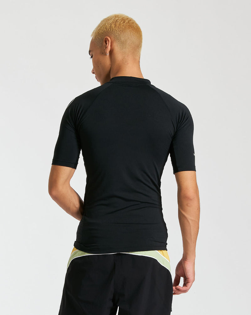 Lycra Volcom Manga Curta Lido Stone Preta