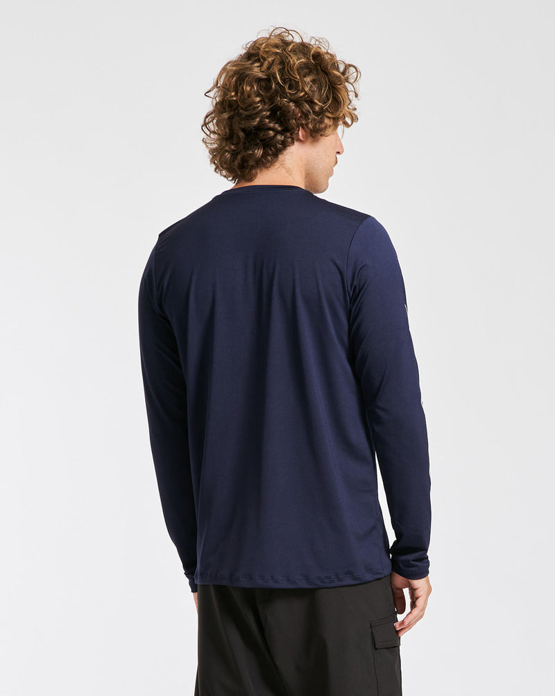 Lycra Volcom Manga Longa Deadly Stones Azul