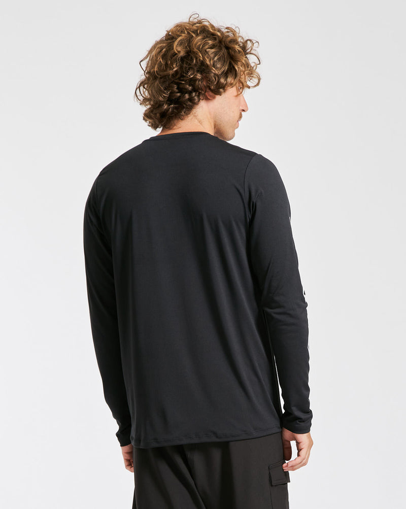 Lycra Volcom Manga Longa Deadly Stones Preta