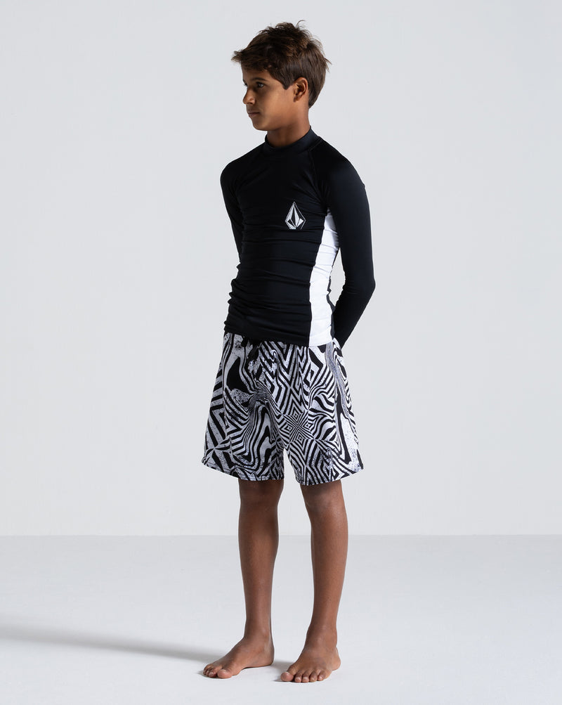 Lycra Volcom Lido Solid Juvenil Preta