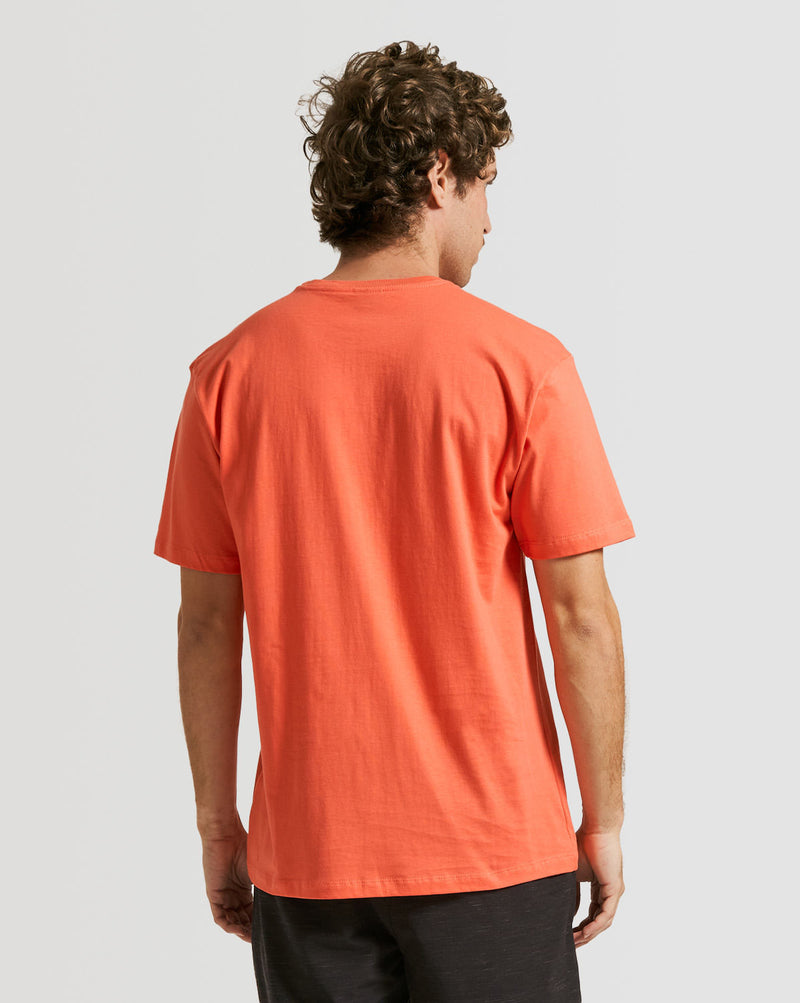 Camiseta Volcom Regular Ripp Euro Laranja