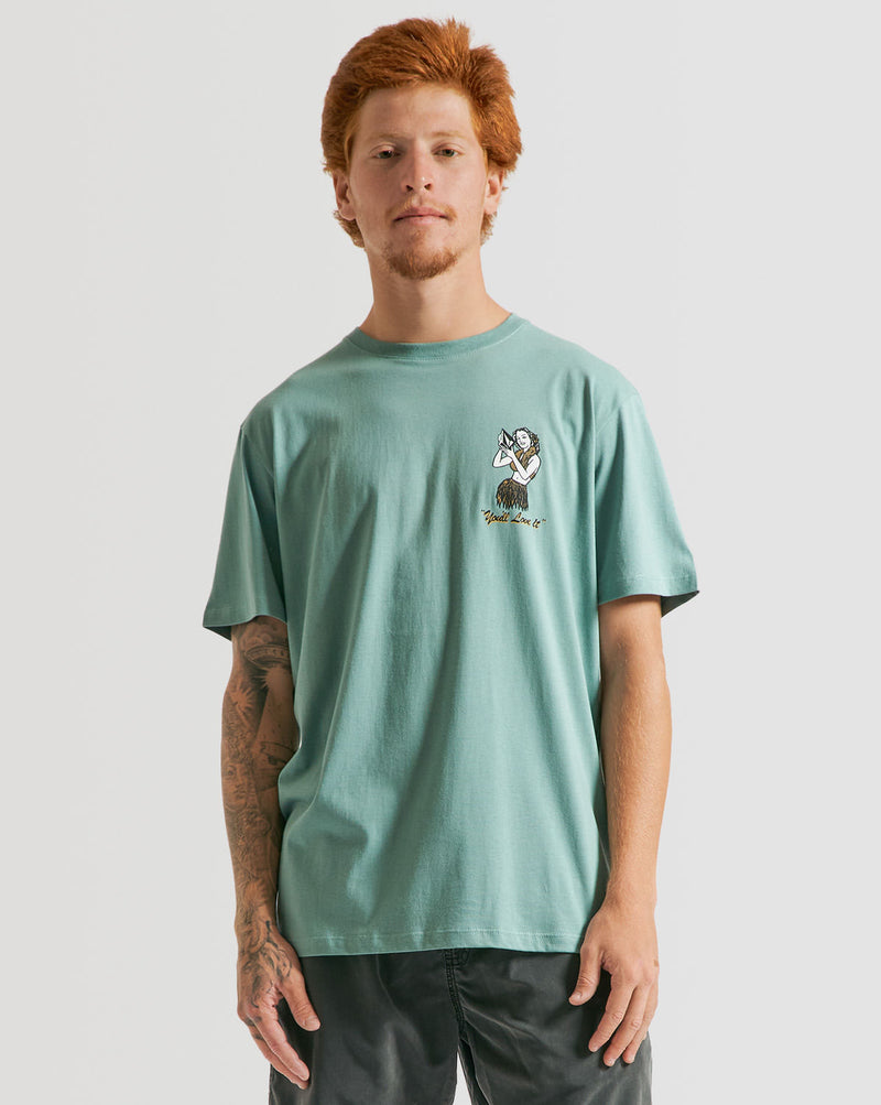Camiseta Volcom Regular Hulala Verde