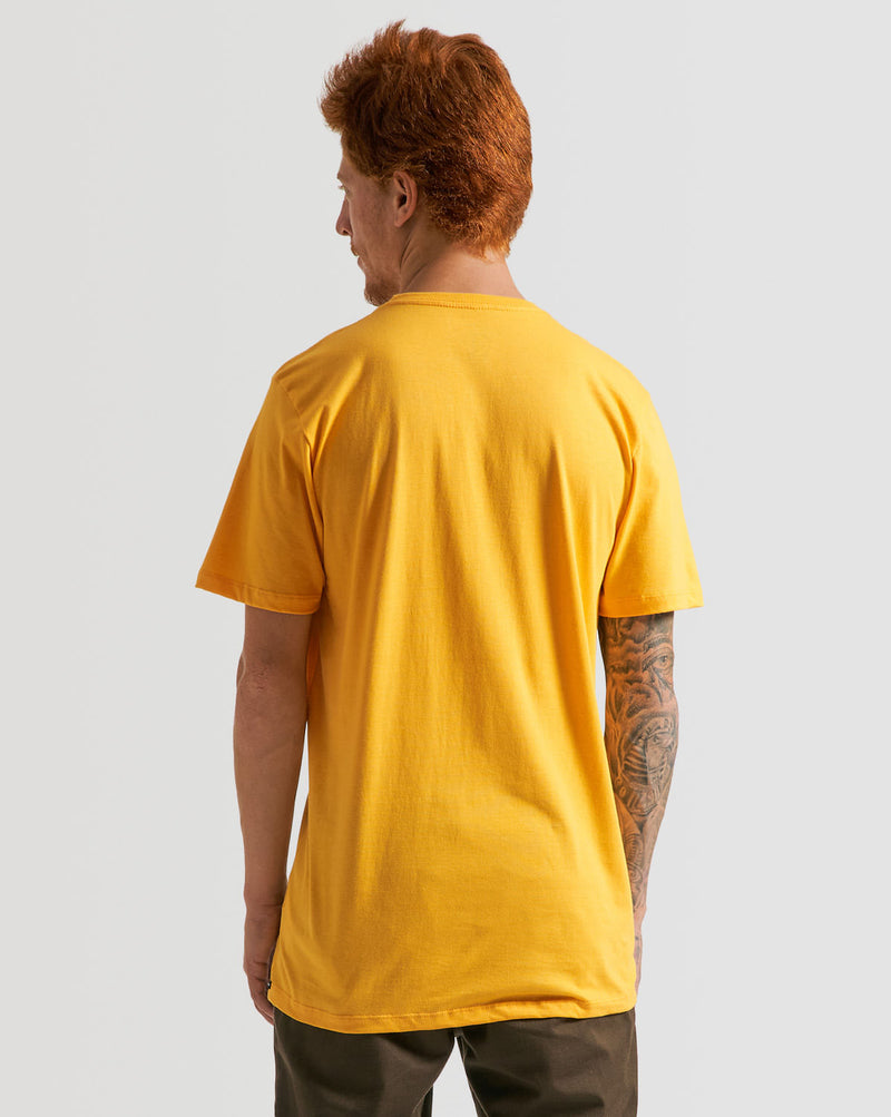 Camiseta Volcom Long Fit Solid Pocket Amarela