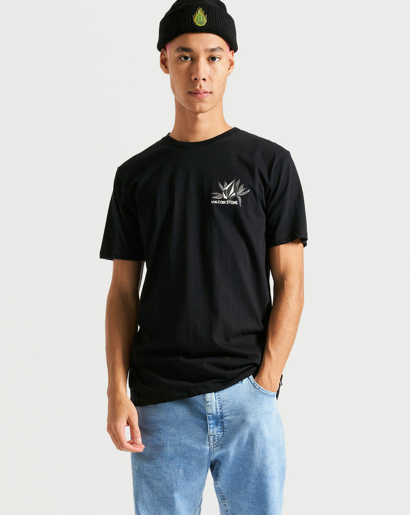 Camiseta Volcom Long Fit Skate Vitals II Preta