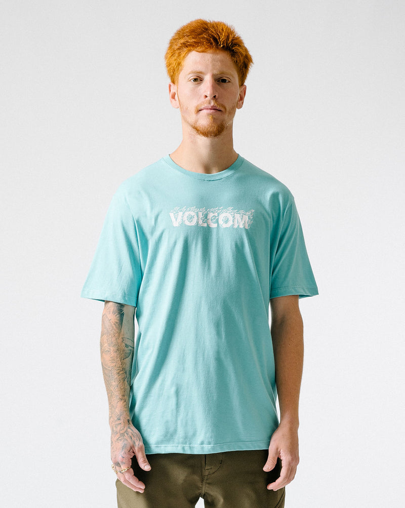 Camiseta Volcom Regular Fire Fight Azul