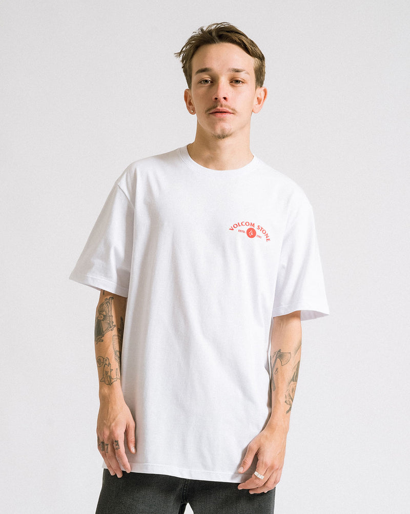 Camiseta Volcom Regular Marcher Branca