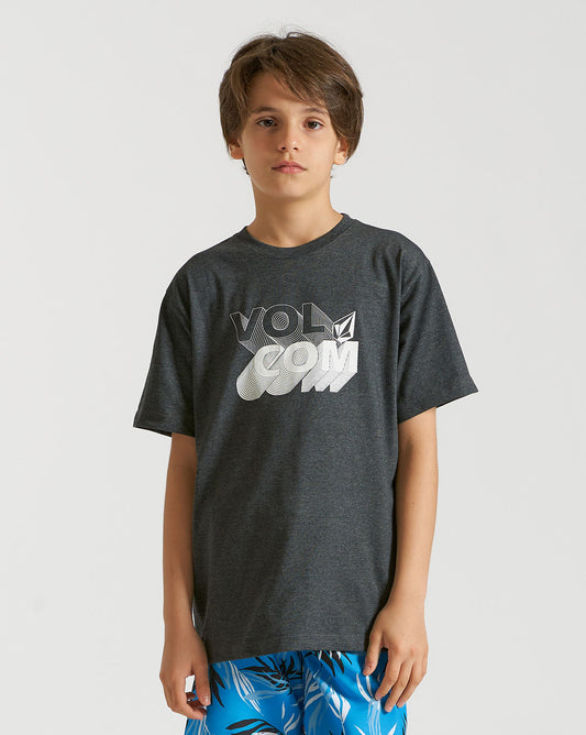 Camiseta Volcom Regular Shifty Juvenil Preta