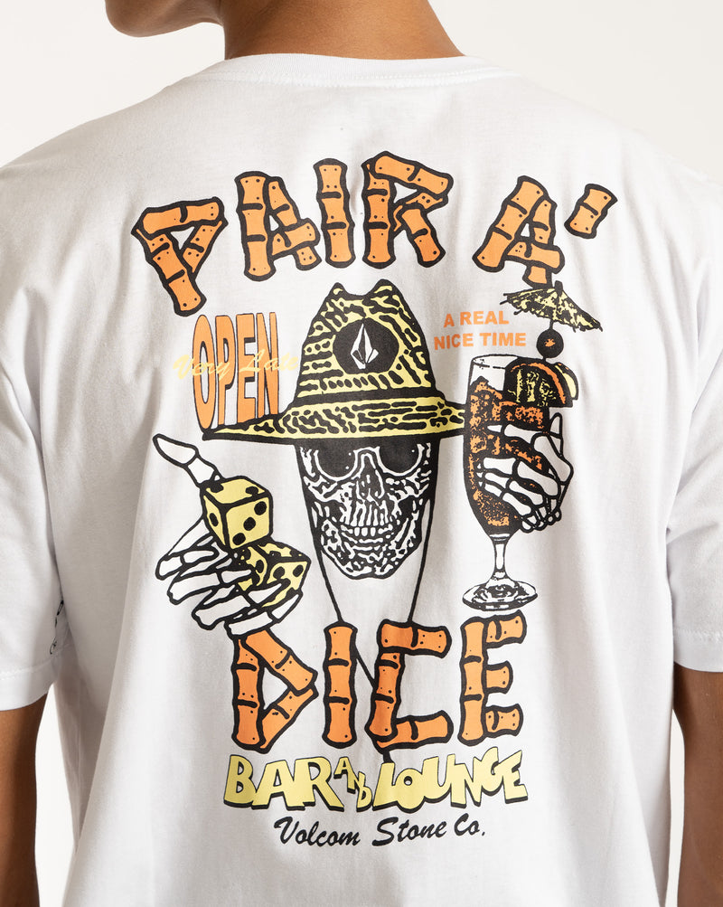 Camiseta Volcom Pair A Dice Branca