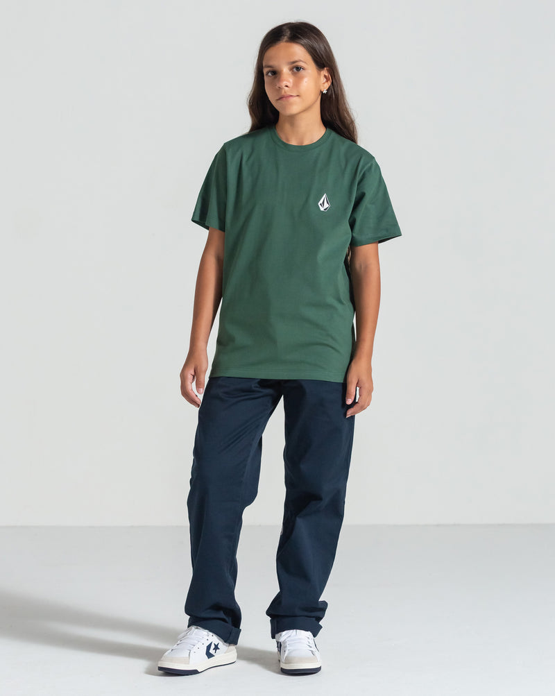 Camiseta Volcom Iconic Juvenil Verde