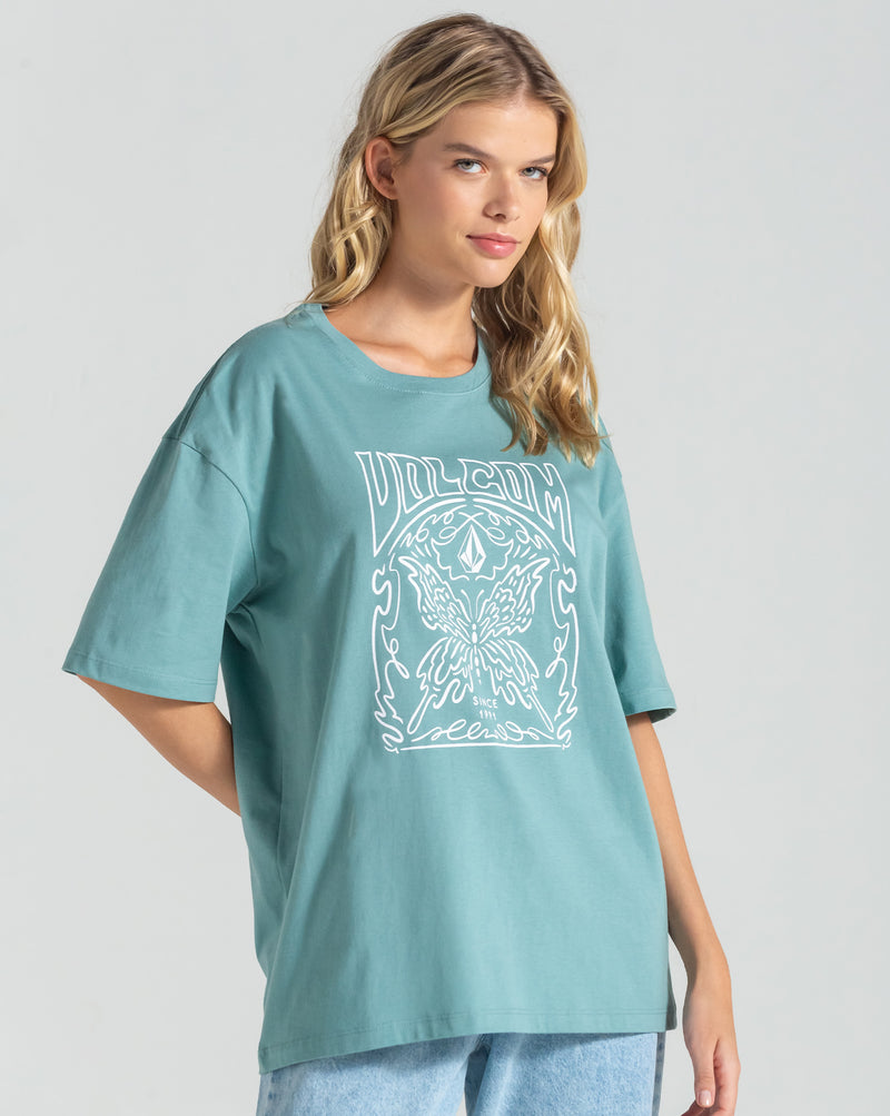 Camiseta Volcom Butterfly Verde