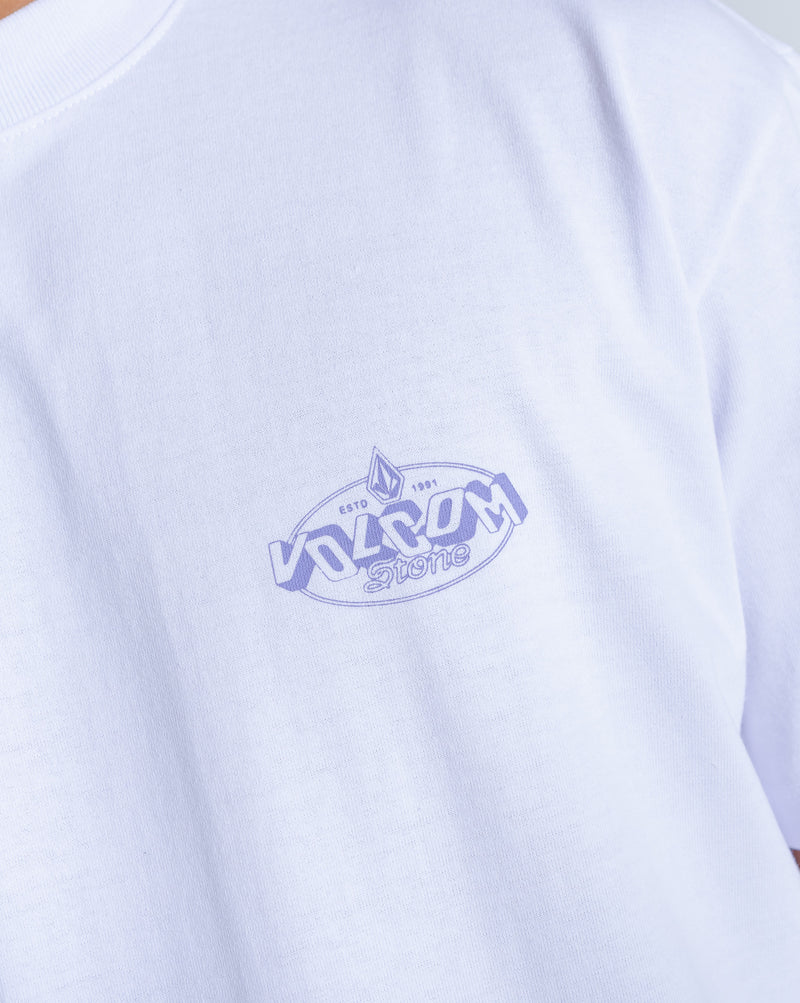 Camiseta Comfort Fit Volcom Tumbled Branca