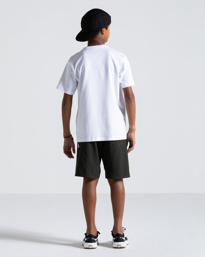 Camiseta Volcom Hi Loops Juvenil Branca