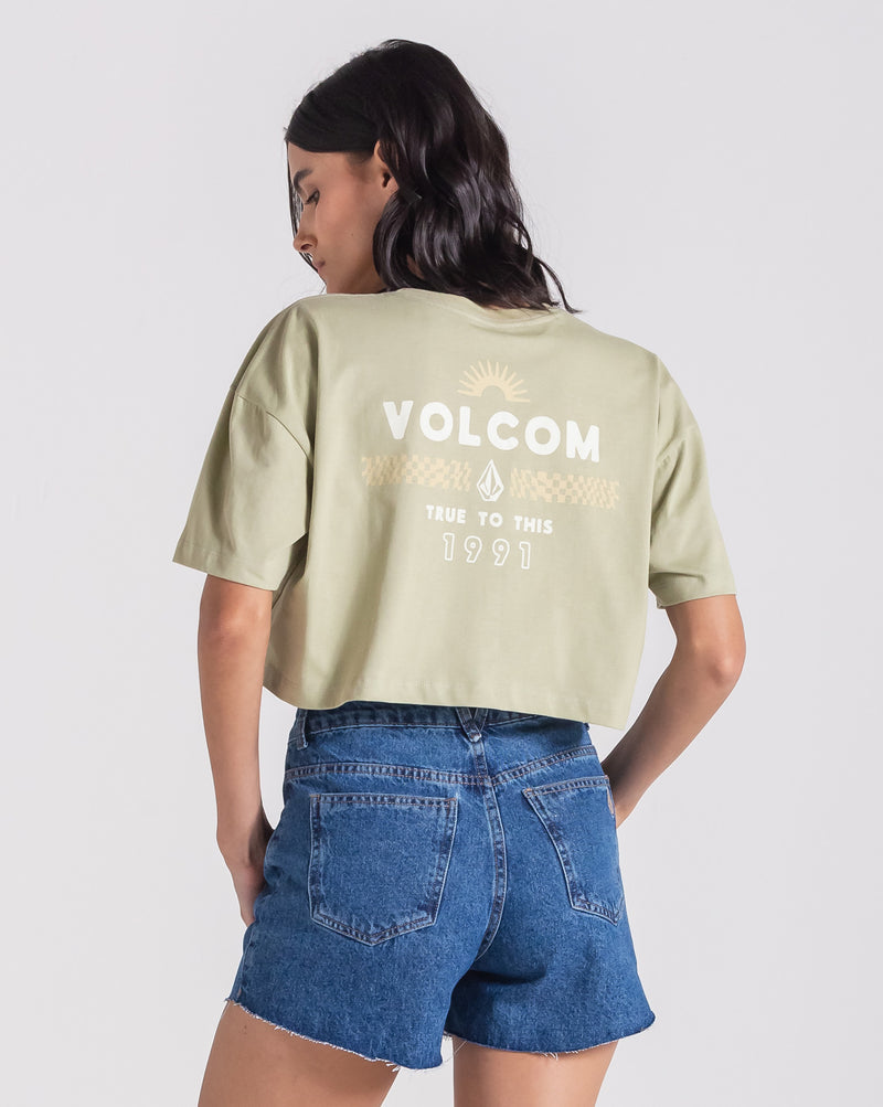 Camiseta Volcom Look It Up Verde Claro