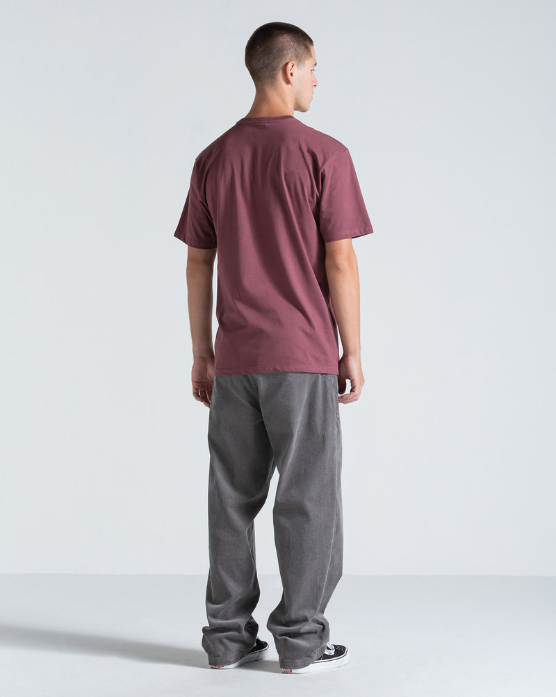 Camiseta Regular Volcom Live Wire Bordô