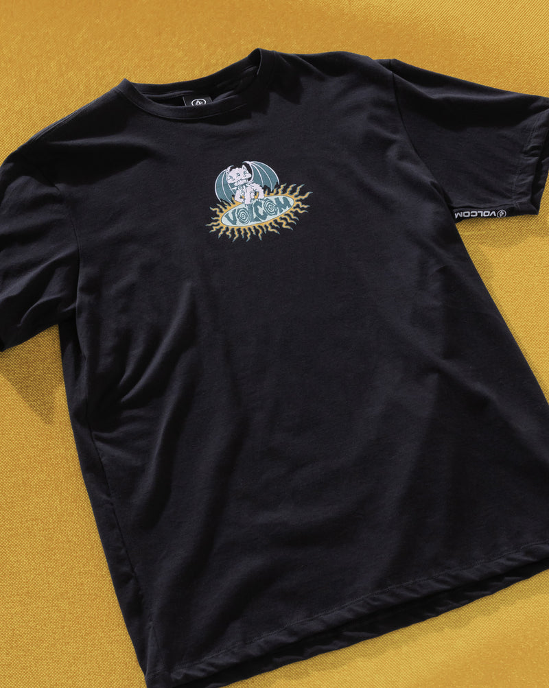Camiseta Regular Volcom Sunseter Preta