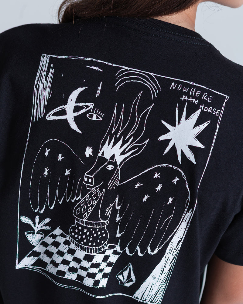 Camiseta Regular Volcom Nowhere Juvenil Preta