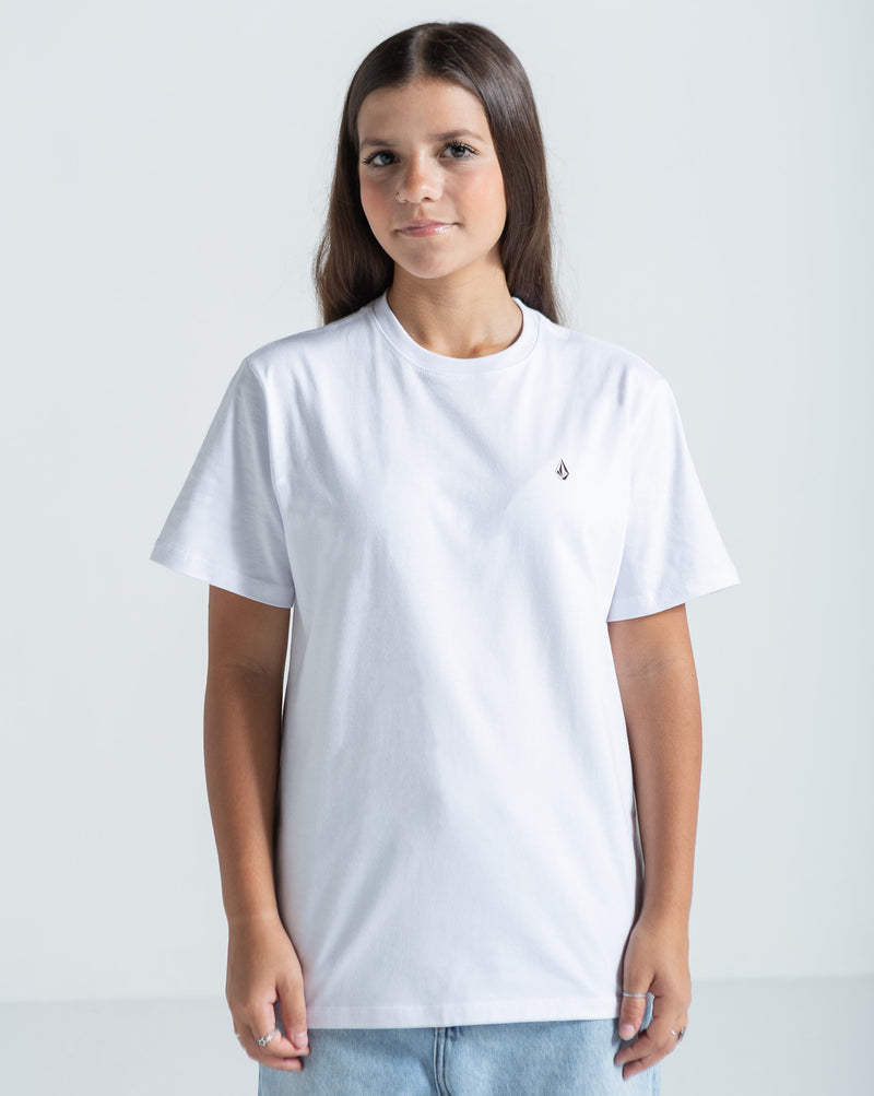 Camiseta Regular Volcom Stone Blanks Branca