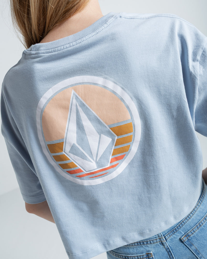 Camiseta Regular Volcom Stone Line Azul Claro