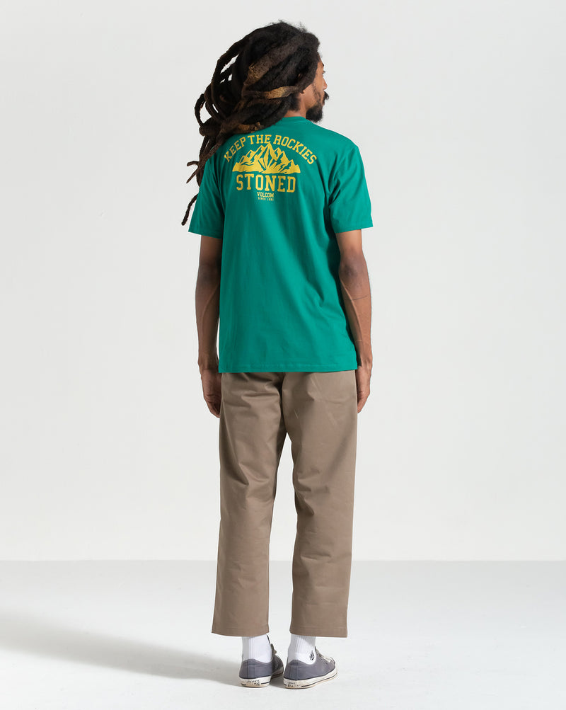Camiseta Volcom Keep Rockies Stoned Verde