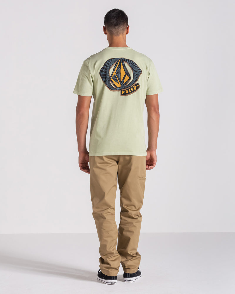 Camiseta Especial Volcom Scramble Stone Verde Clara