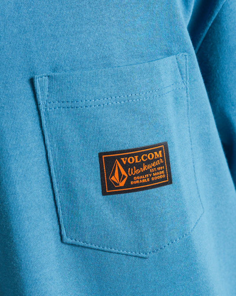 Camiseta Comfort Fit Volcom Workwear Certified Azul