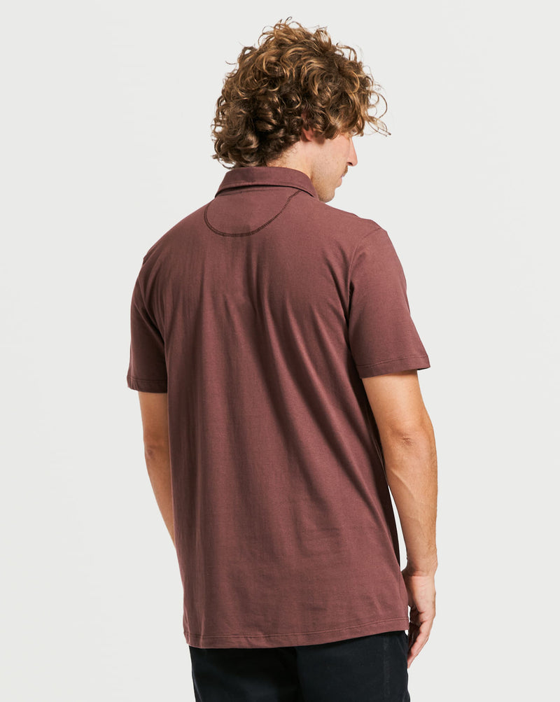 Polo Volcom Solid Stone Vinho