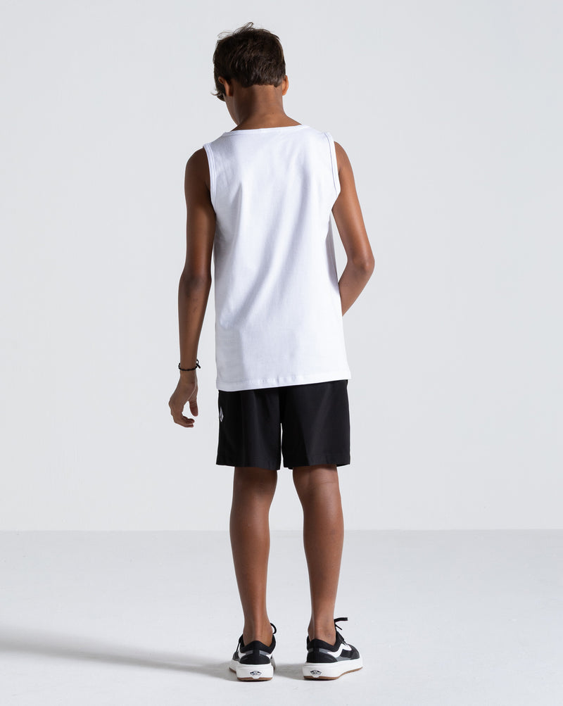 Regata Volcom Iconic Stone Juvenil Branca