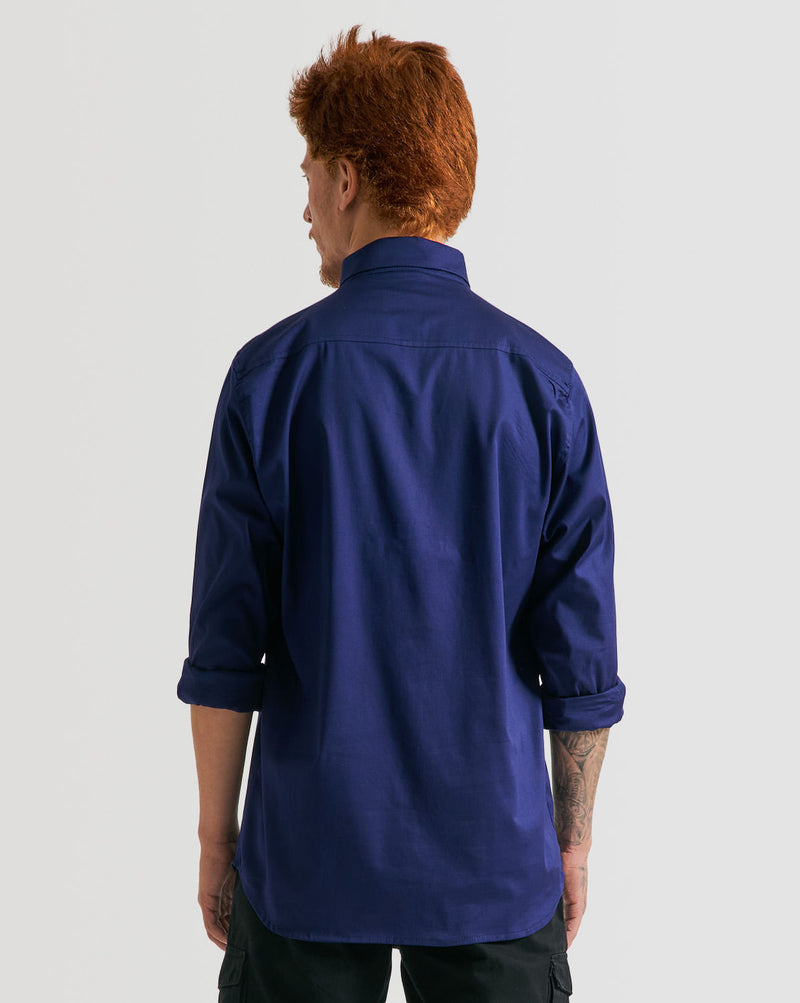 Camisa Volcom Solid Stone Azul Marinho