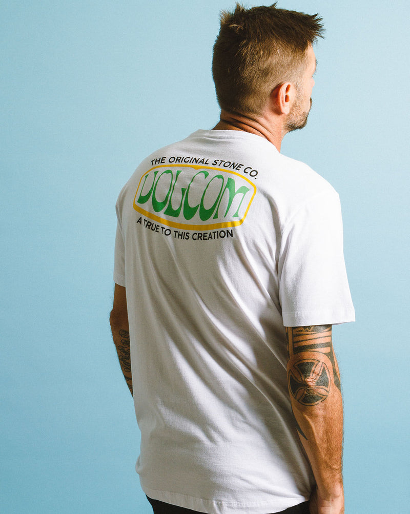 Camiseta Volcom Regular Roseton Branca