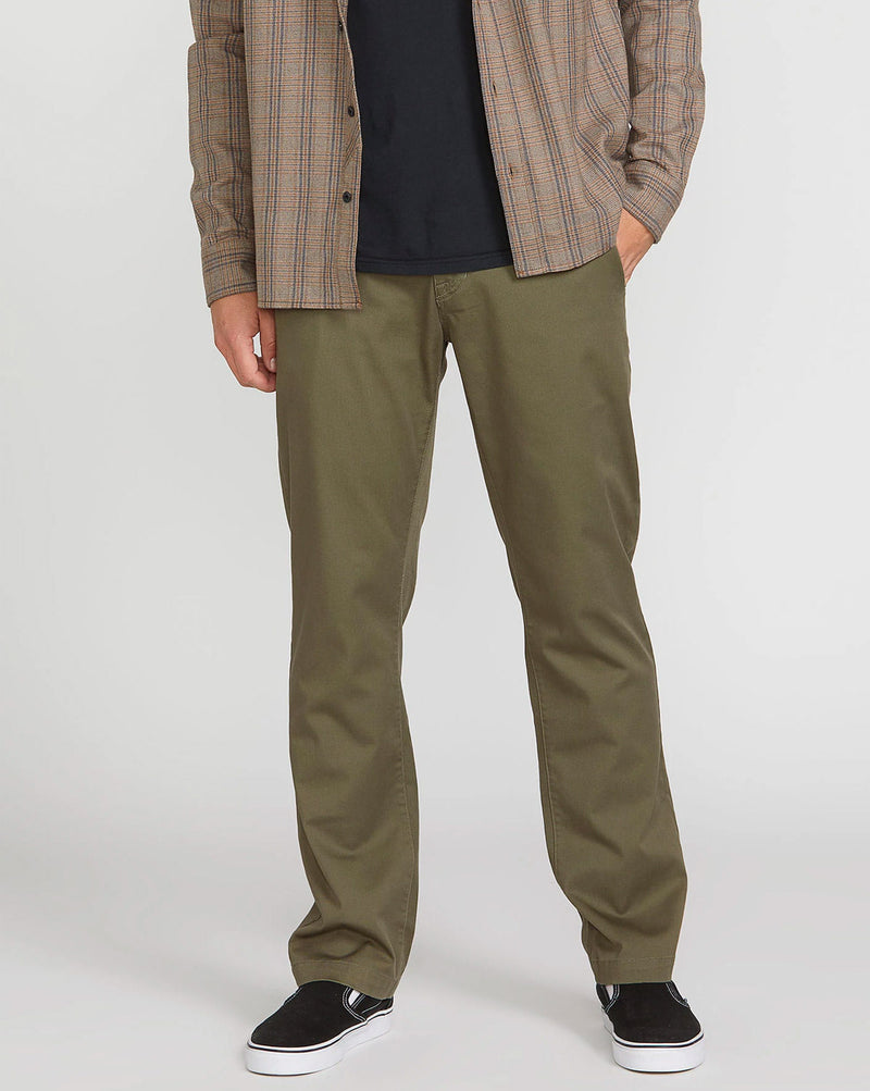 Calça Volcom Especial Sarja Frickin Modern Stretch Verde